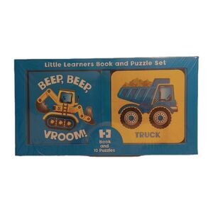 Children's Book & Puzzle Set LITTLE LEARNERS BEEP, BEEP, VROOM!, BRAND NEW